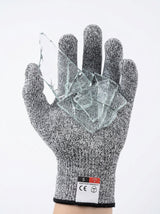 Gants anti-coupure Ordetect — résistance testée face à des éclats de verre